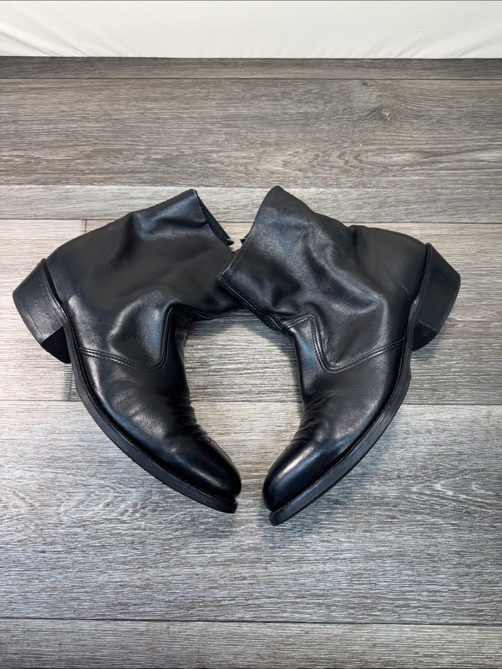 HH Men's Black Leather Ankle Boots Sz 10.5 (h26) - Picture 8 of 8